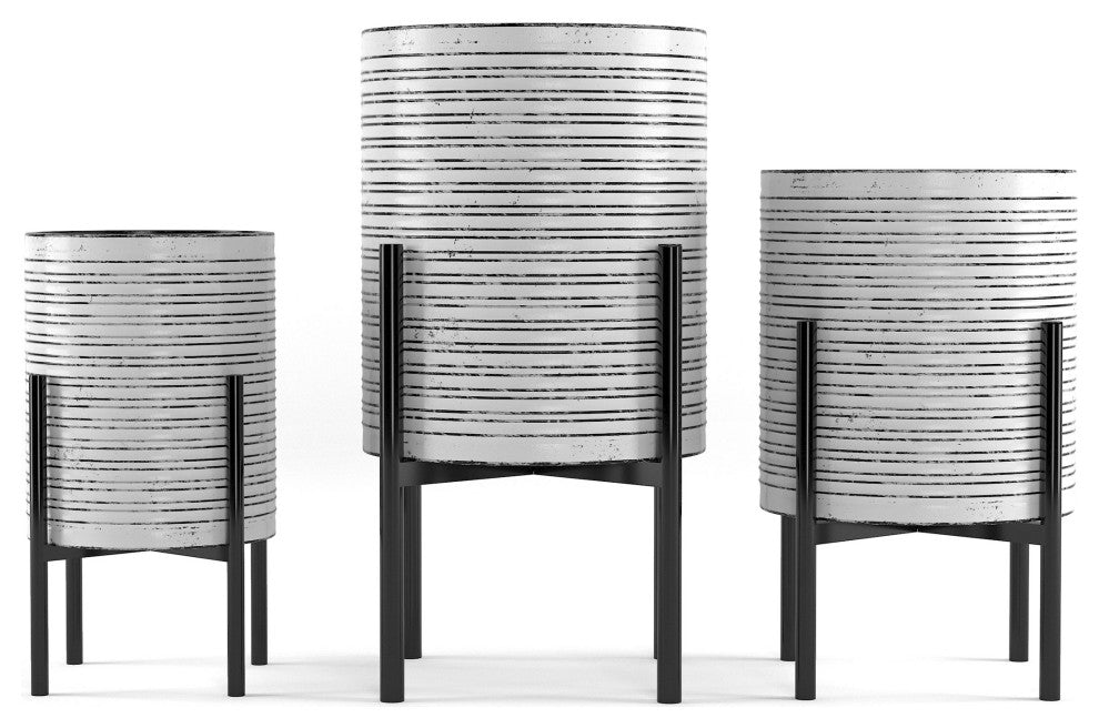Wendolyn Metal Floor Planters, S3
