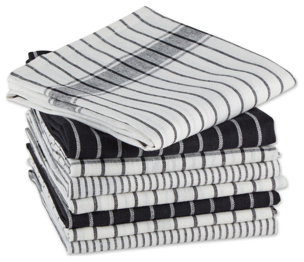 Black Basic Dishtowel (Set of 8)