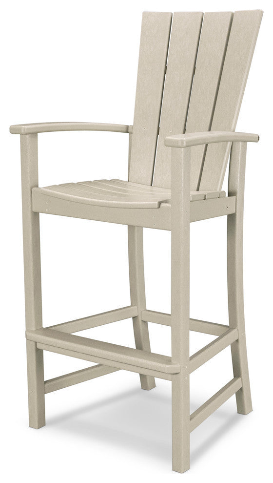 Polywood Quattro Adirondack Bar Chair, Sand