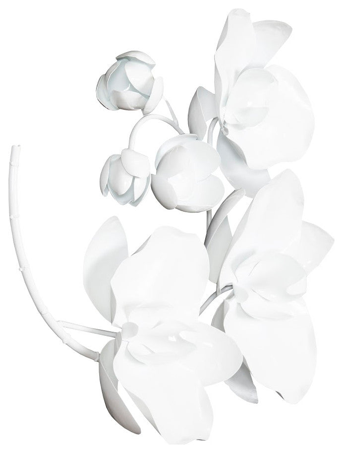 Orchid Sprig, Wall Decor, Small, White