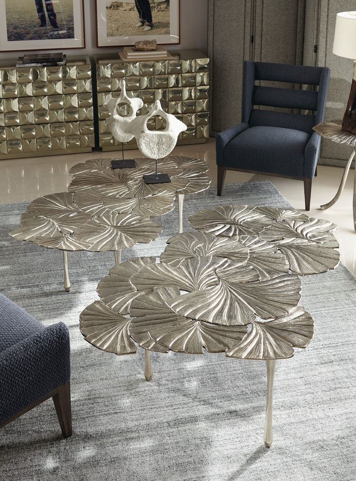 Bernhardt Annabella Cocktail Table, Satin Nickel