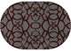 Bastille Trellis Area Rug, Red, 6'7"x9'6" Oval