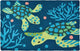 JellyBean Accent Rug Deep Blue Sea Turtles