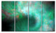 Perfect Clear Blue Starry Sky, Abstract Canvas Art Print, 48"x28", 4 Panels