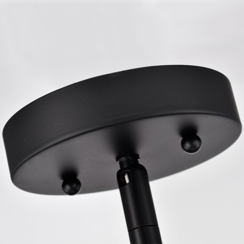 CHLOE Lighting IRONCLAD Industrial 4-Light Textured Black Inverted Pendant
