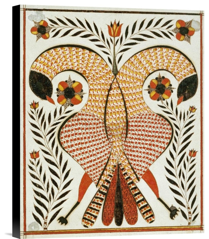 "Intertwined Parrots" Stretched Canvas Giclee by Rudolph Landes, 18"x22"