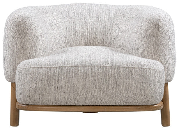 Vittori Upholstered Solid Oak Accent Chair