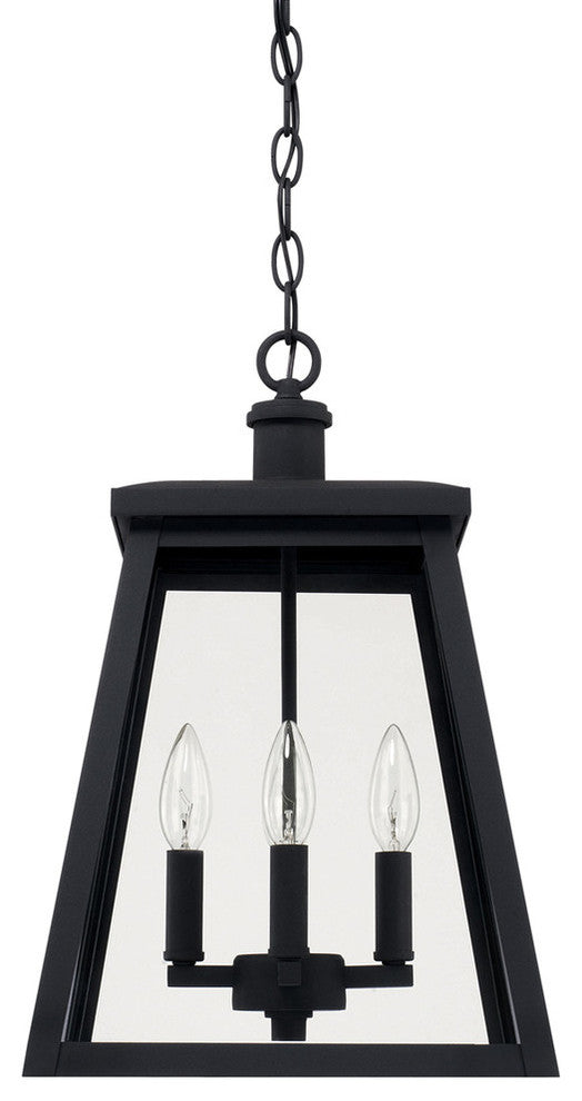 Belmore 4 Light Outdoor Hanging Lantern, Black