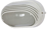 1-Light 10" Oval Hood Bulk Head in Semi Gloss white