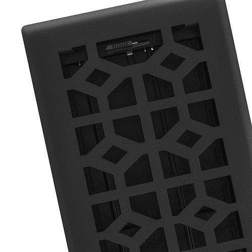 Templar Floor Register, Black Iron, 4 X 10