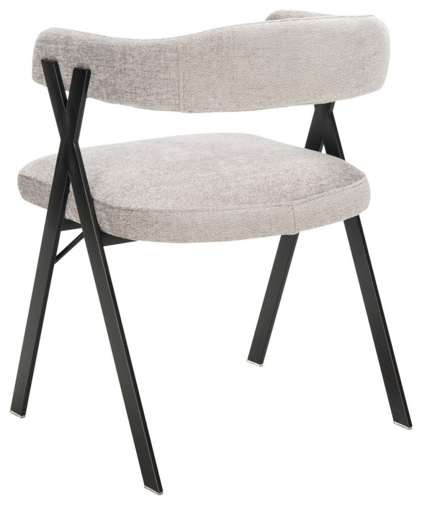 Safavieh Izzy Chenille Dining Chair Grey/Black