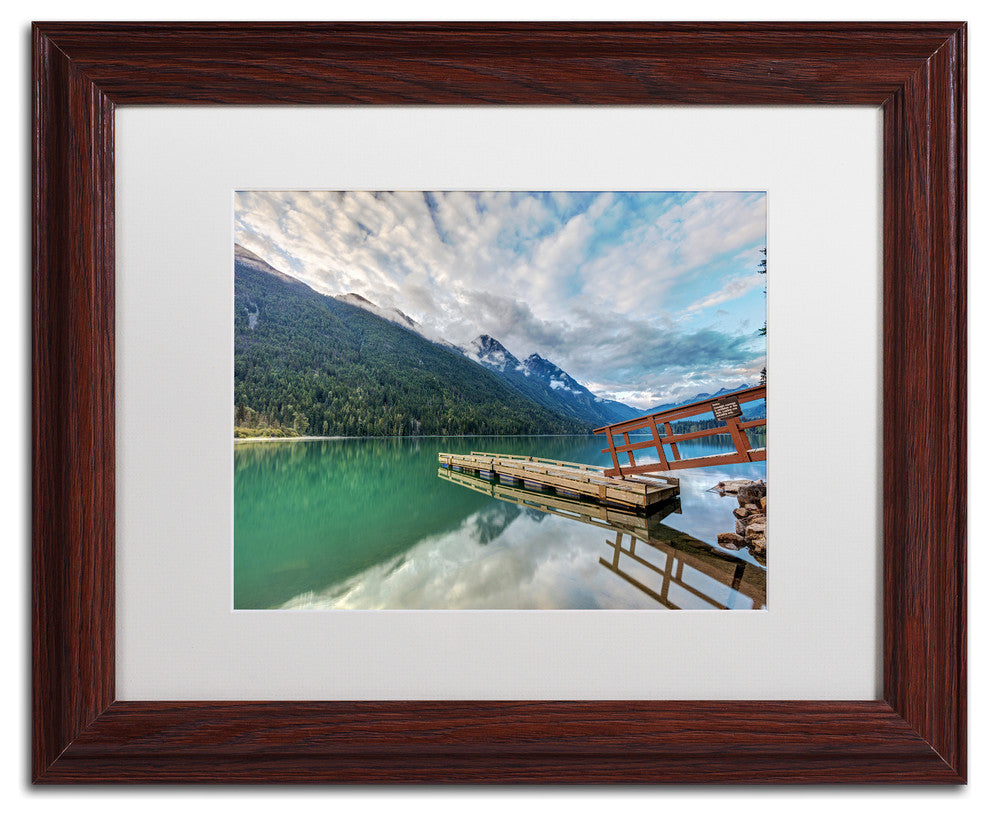 Pierre Leclerc 'Birkenhead Lake Sunrise' Matted Art, Wood Frame, White, 14x11