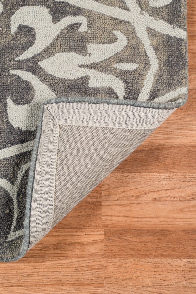 Amer Rugs Shibori SHI-26 Gray Gray Hand-tufted - 7'6"x9'6" Rectangle Area Rug