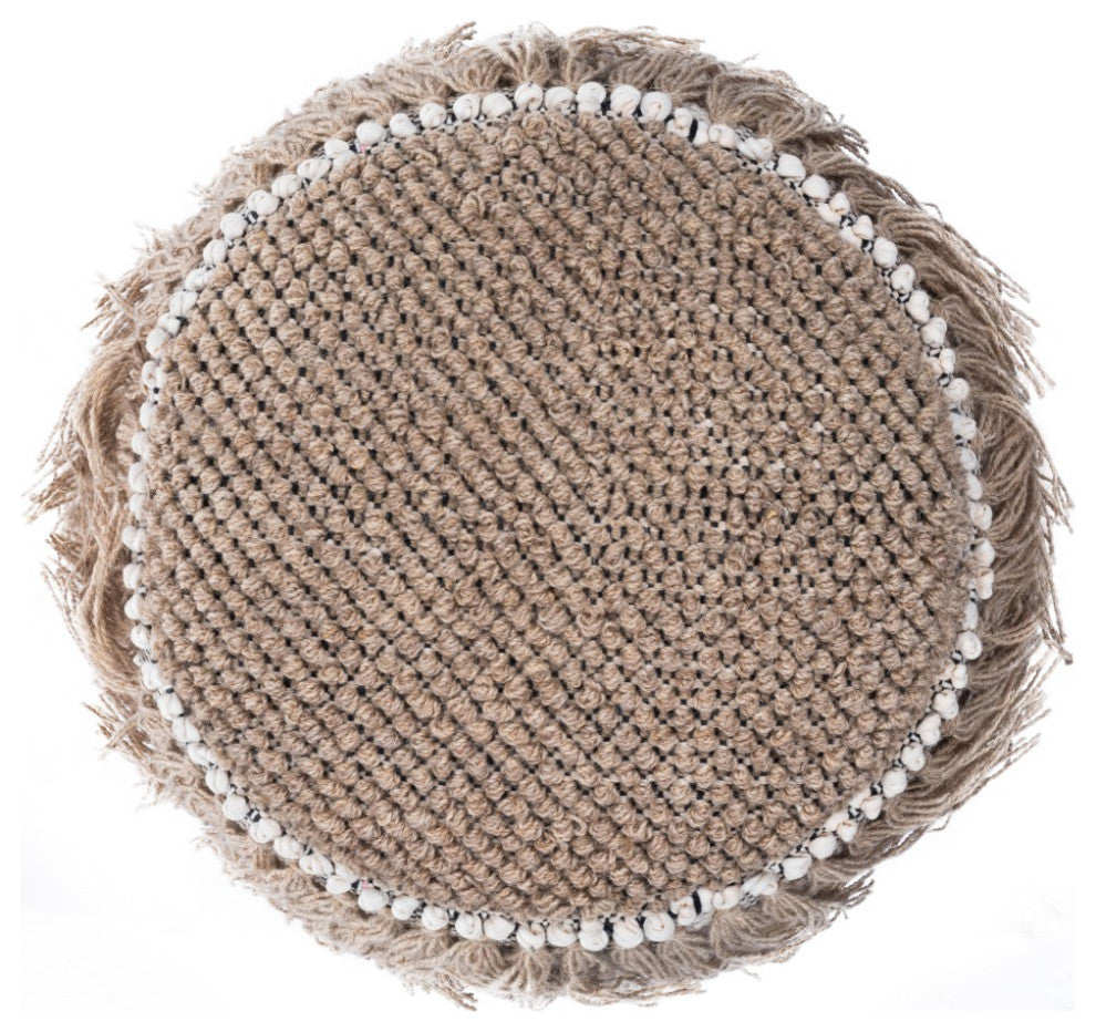 Boho Bullet Tassel Pouf Ottoman