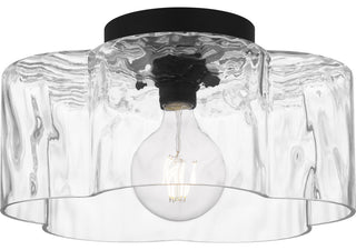 Quoizel QSF6760 Lilly 14"W Flush Mount Drum Ceiling Fixture - Matte Black