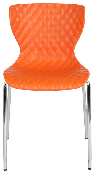 Lowell Contemporary Design Orange Plastic Stack Chair