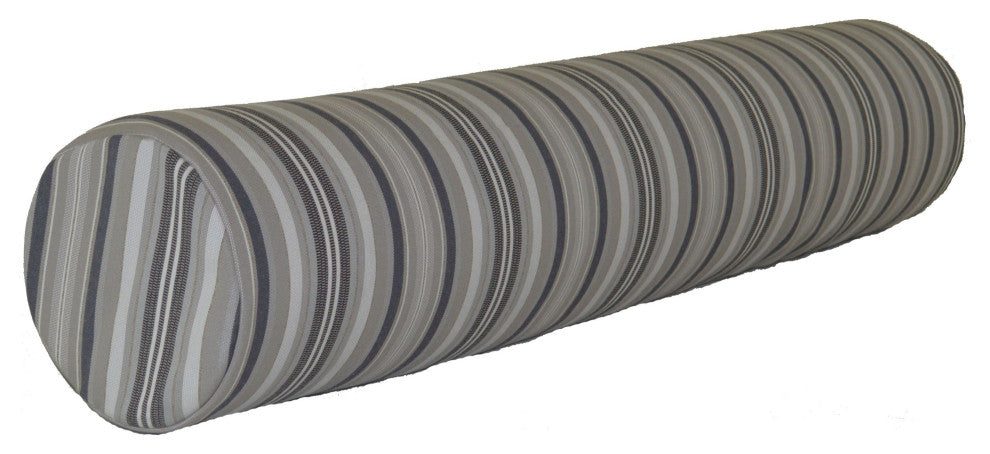 Bolster Pillows, Gray Stripe, 7" X 36"