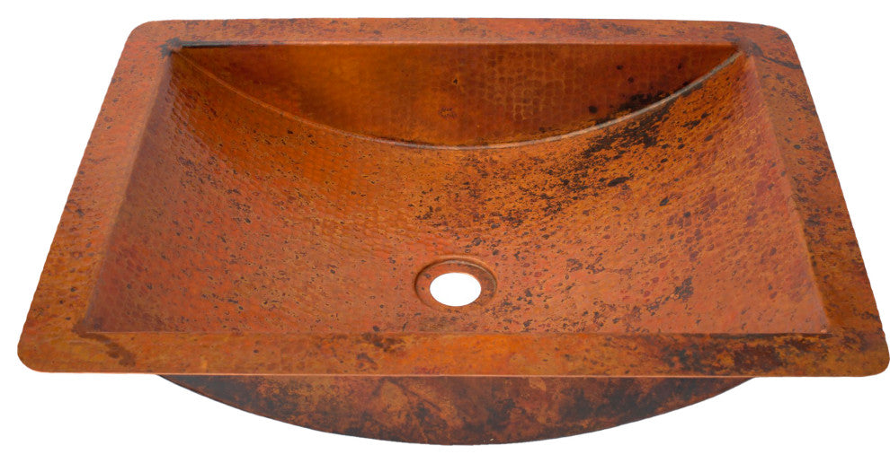 Merida Copper Bathroom Sink, Natural