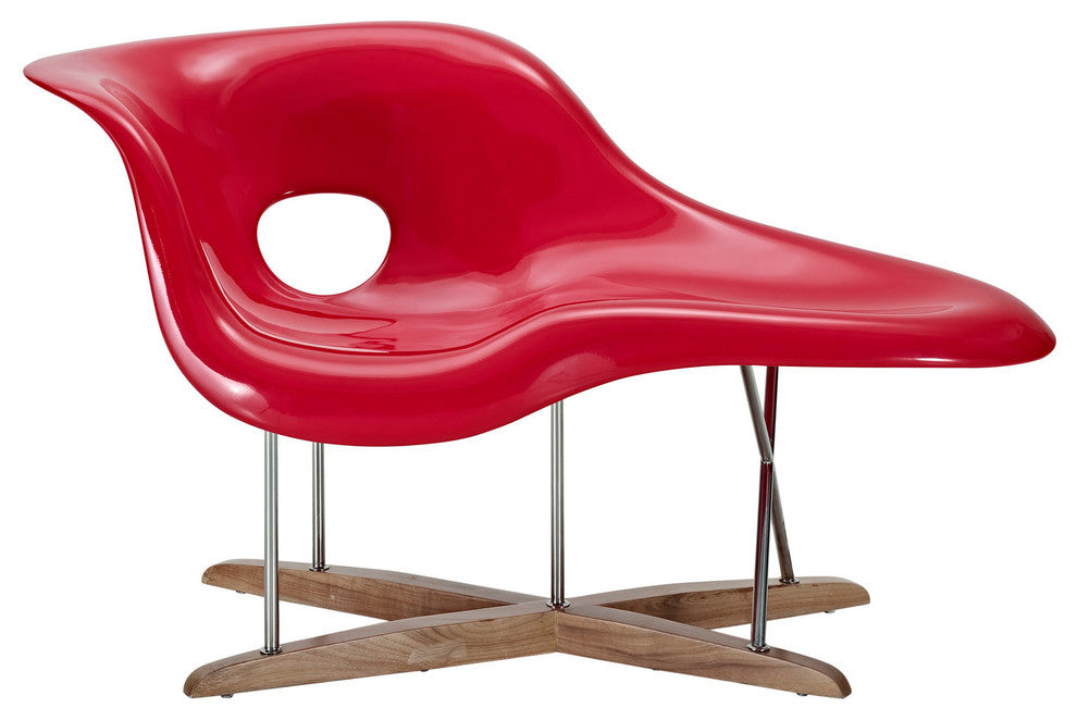 Modern Contemporary Living Room Chaise Red