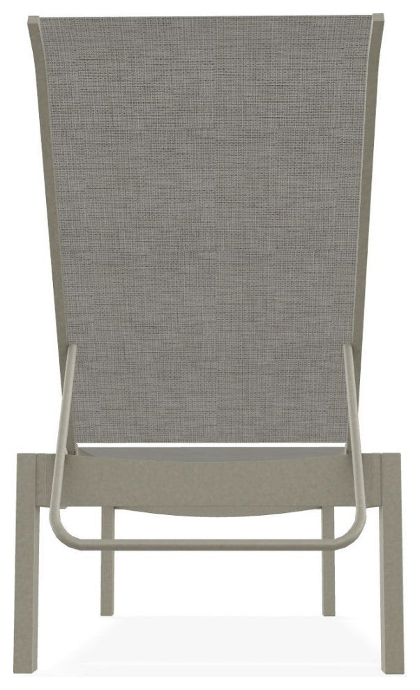 Leeward Sling Stackable Outdoor Chaise Lounge, Burke/Storm