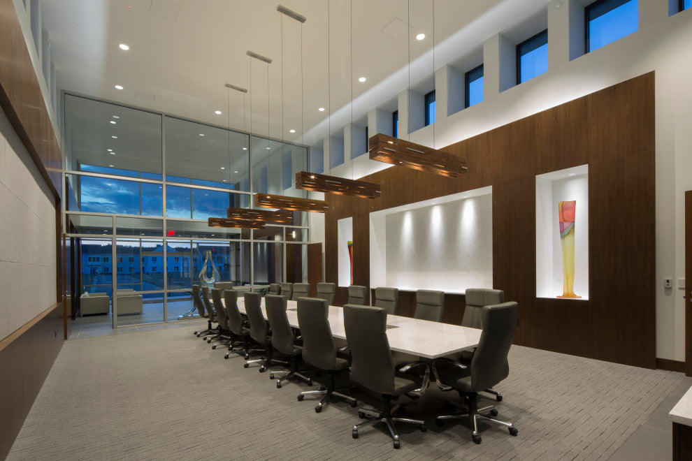Aeris 54 - LED Linear Pendant, Wood: Oiled Walnut, Brushed Aluminum