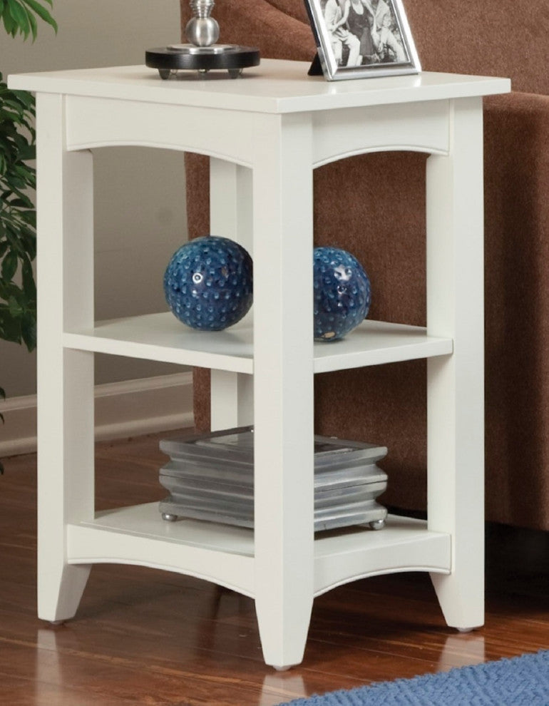 Shaker Cottage 2-Shelf End Table, Ivory