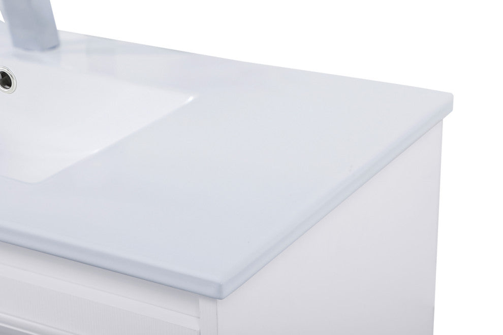 40" Single Bathroom Floating Vanity, White