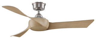 Fanimation Wrap Custom Ceiling Fan Brushed Nickel/Natural Blades, 48"