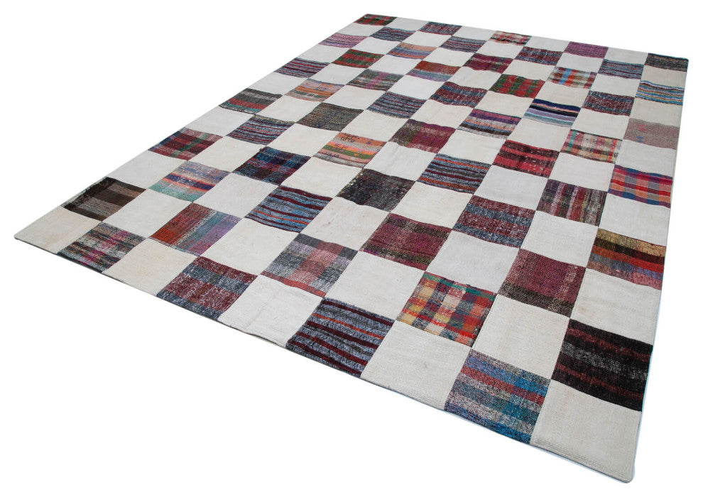Rug N Carpet - Handmade Anatolian 8' 8'' x 11' 8'' Tribal Patchwork Kilim Rug
