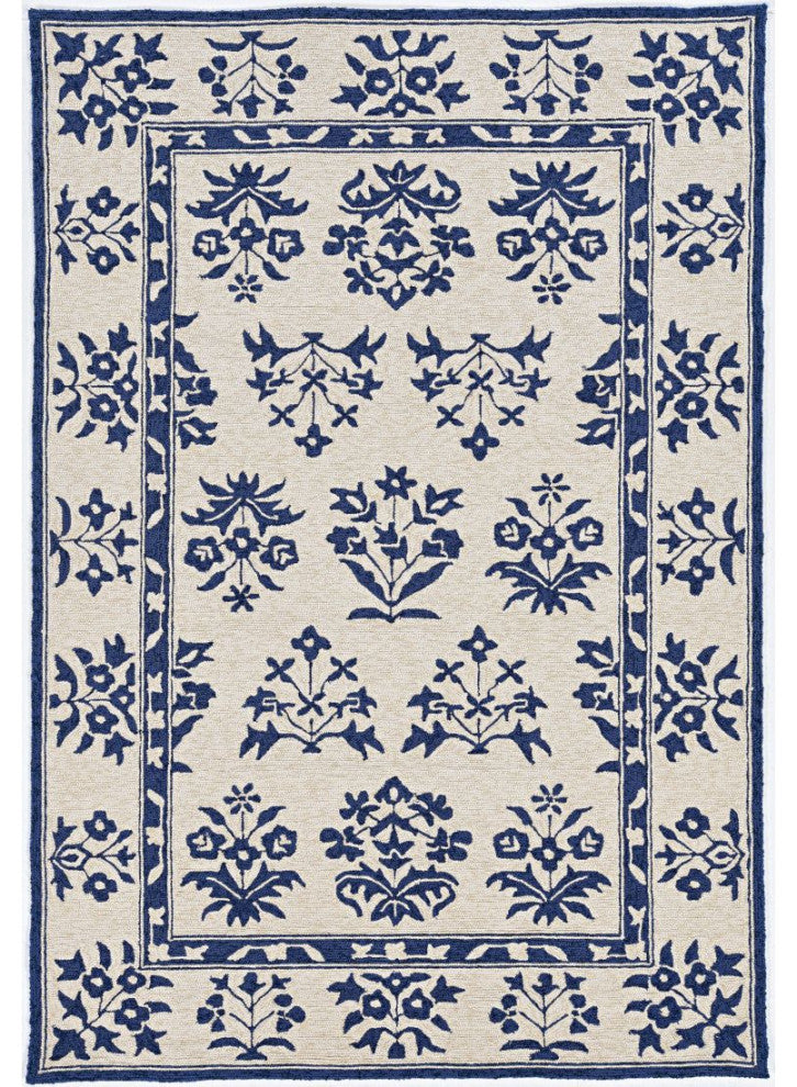 KAS Harbor 4208 Sand/Blue Haven Area Rug, 3'x5'