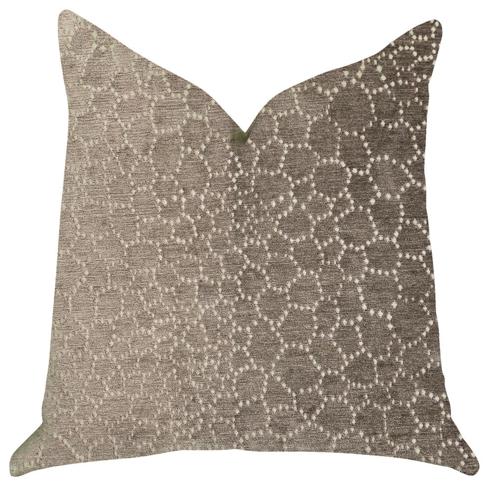 Bubbly Gal Luxury Throw Pillow in Beige Tones, 20"x36" King