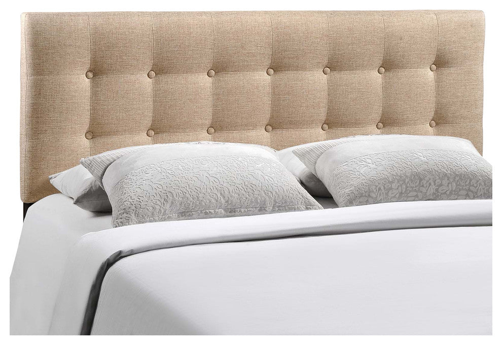 Emily King Fabric Headboard, Beige