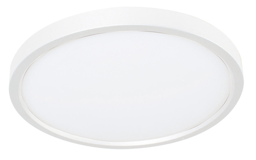 Edge Round LED Flush Mount, White, 12