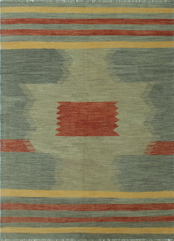 Winchester Kilim Janice Rust/Brown Rug, 5'0x6'7