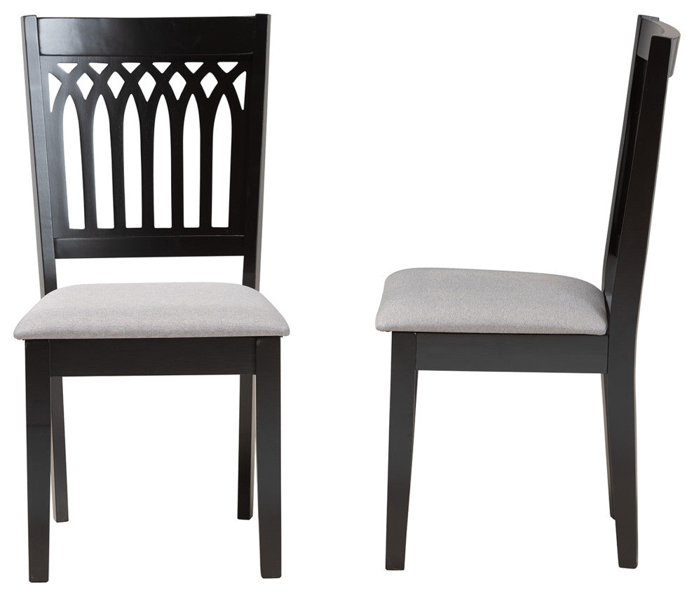 Marsala Modern Collection, Gray/Dark Brown, Dining Chair