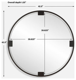 Uttermost Cornelia Black Round Mirror