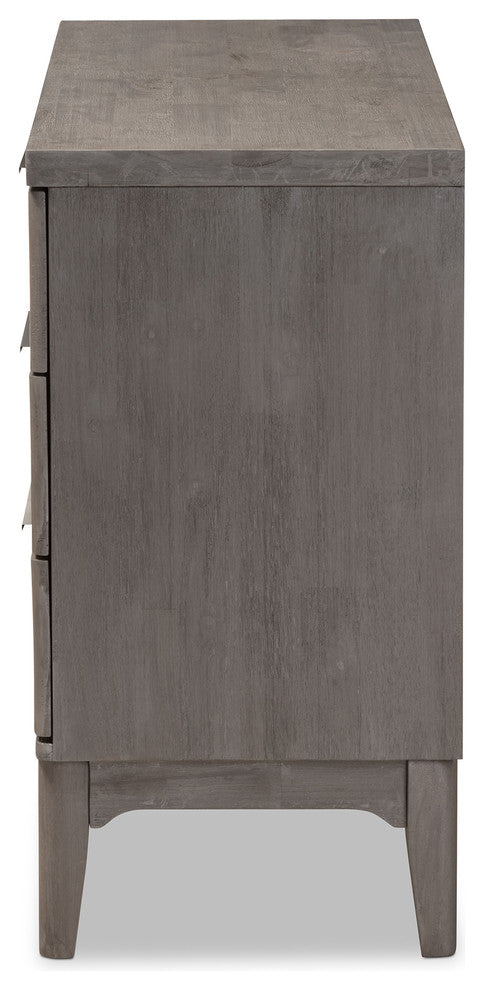 Nash Rustic Platinum Wood 6-Drawer Dresser