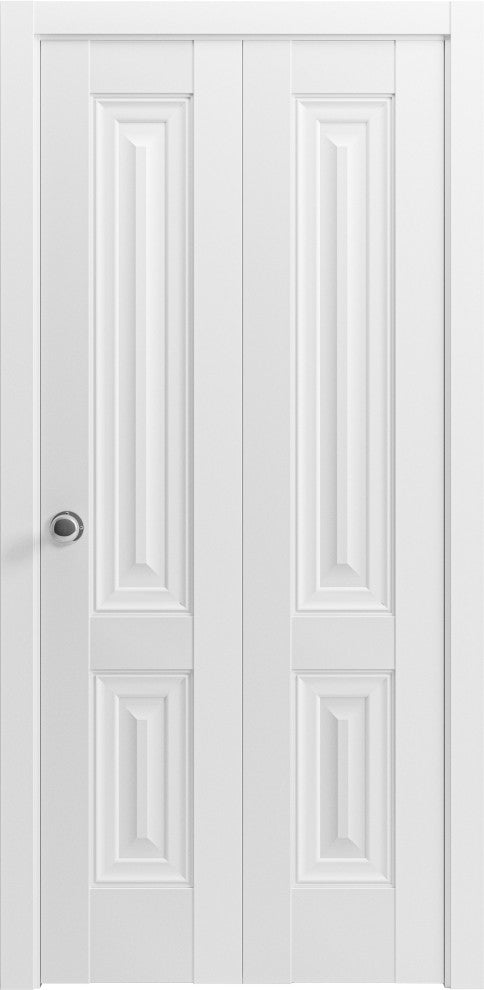 Closet Bi-fold Doors 72 x 96, Lucia 8831 White Silk