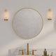 24" Round Anodized Aluminum Wall Vanity Mirror, Brushed Gold