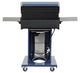 Permasteel 3 Burner Propane Gas Grill with Folding Side Shelves, Azure