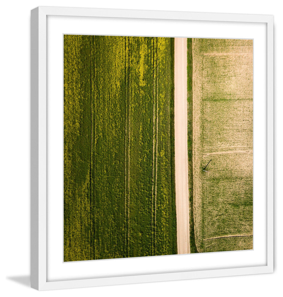 "Farm Road" Framed Print by Karolis Janulis
