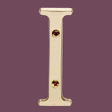 Letter "I" House Letters Solid Bright Brass 3" |