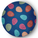 5' Round Egg Hunt Easter Chenille Indoor/Outdoor Rug