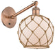 Innovations 317-1W-AC-G121-8RB-LED 1-Light Sconce, Antique Copper