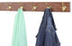 Solid Cherry Wall Coat Rack, Brass Hooks, Mahogany, 25.5"x3.5", 5-Hooks