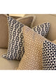 Blue Chainlink Pattern Square Cushion, Andrew Martin Burlington Navy