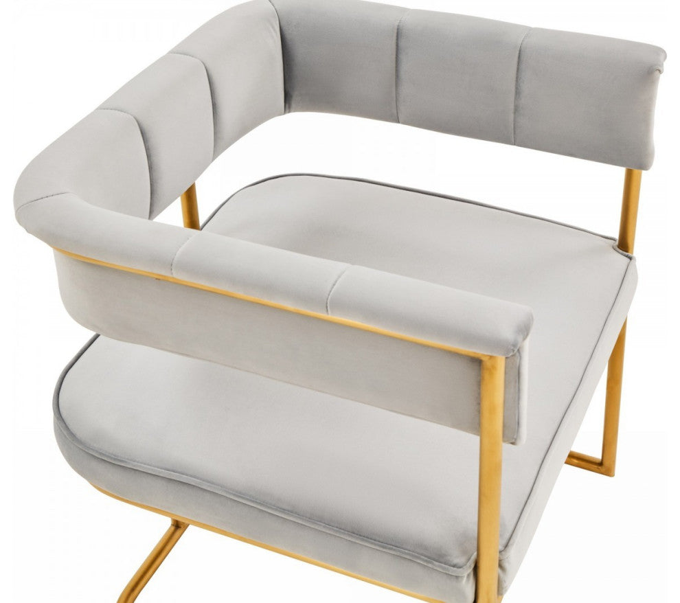 Gray Gold Modern Dining Chair