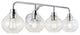 Sandrine Iron LED Vanity Light, Chrome, 4 Bulb