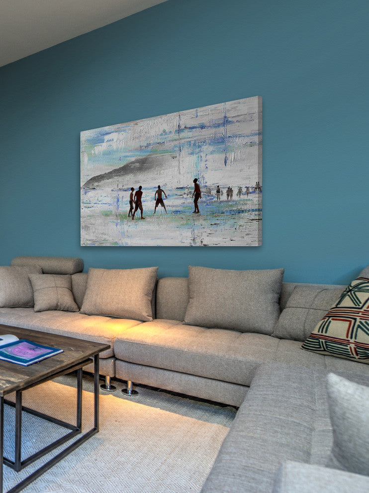 "Sand Games" Painting Print on Wrapped Canvas, 24"x16"