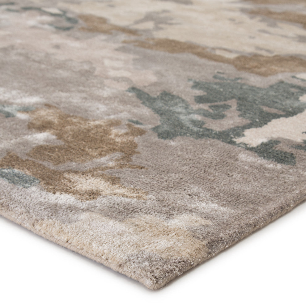 Jaipur Living Glacier Handmade Abstract Light Gray/ Taupe Area Rug 10'X14'